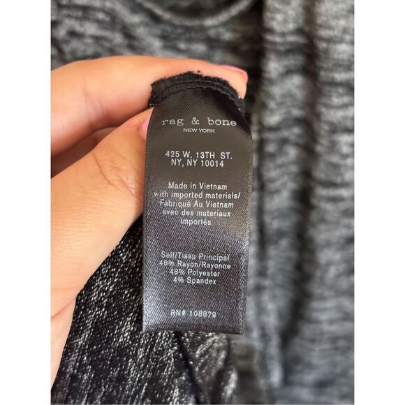 RAG & BONE BLACK HEATHER CUTOUT TWIST BACK SLEEVELESS DRESS SIZE SMALL - Picture 8 of 8